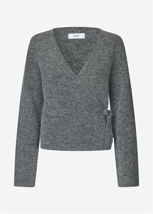 Enada ls v-n knit 7216 Dark Grey Mel. Envii